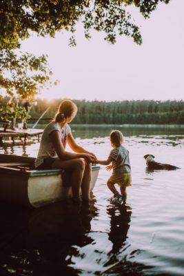 mama and toddler at the lake mama and toddler at the lake